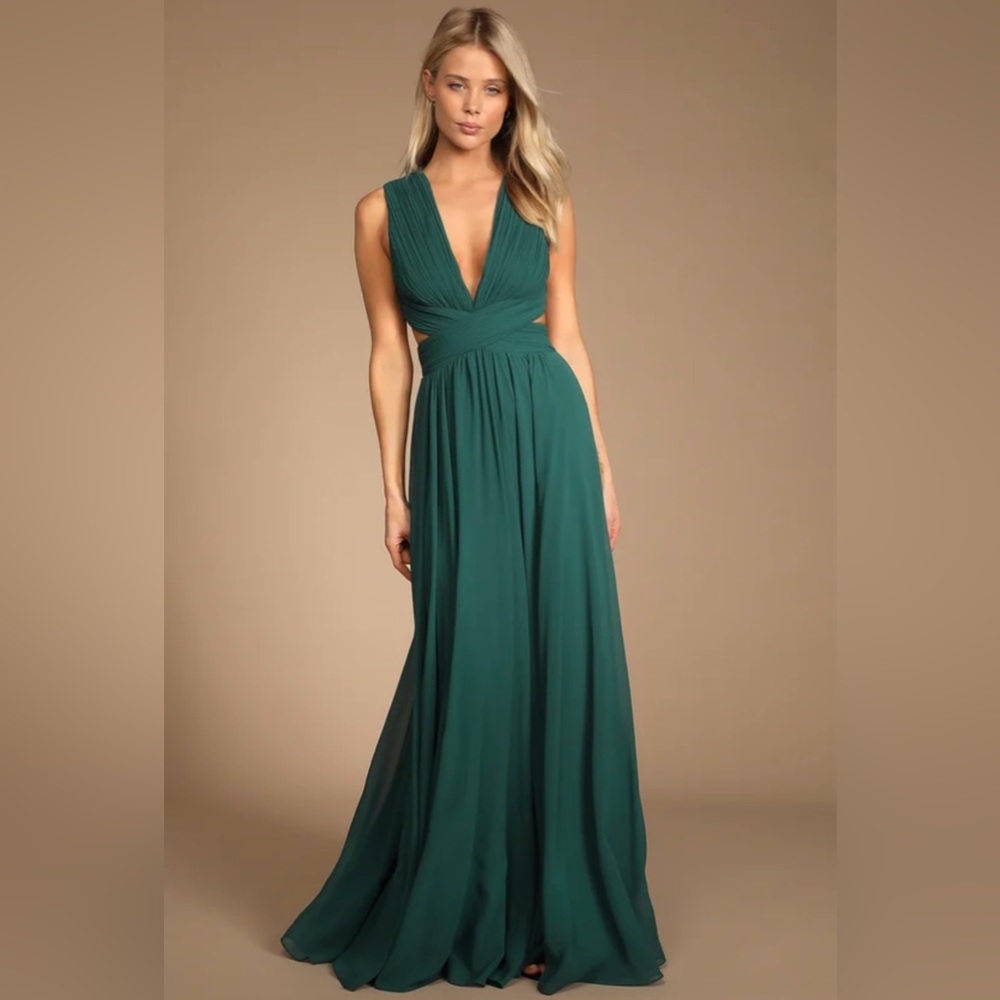 Lulu's Deep Green Maxi Dress